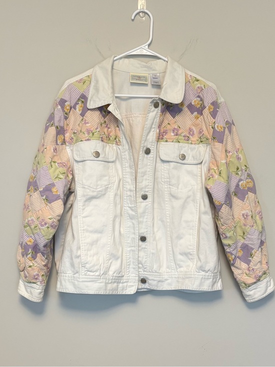 Susan Bristol Jackets & Blazers - Susan Bristol Casuals Quilted White Denim Jacket Cottage Core Women's Medium
